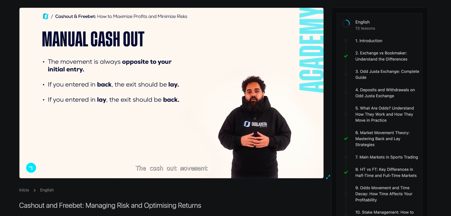Lesson 11 — Cashout and freebet